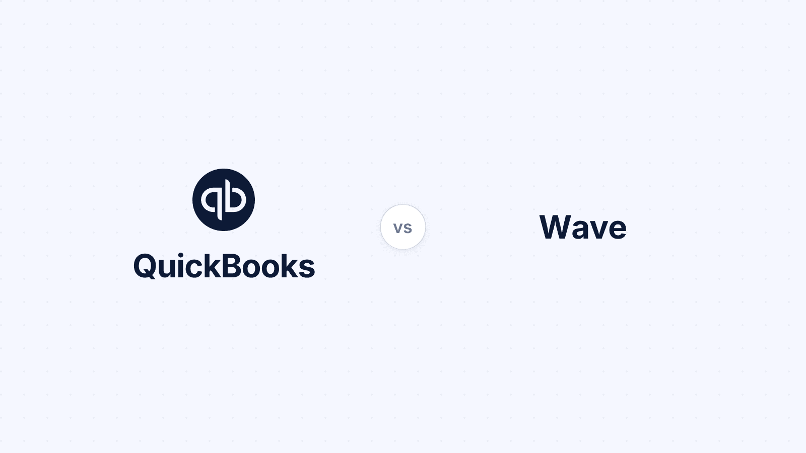QuickBooks logo beside the Wave logo, a side-by-side comparison