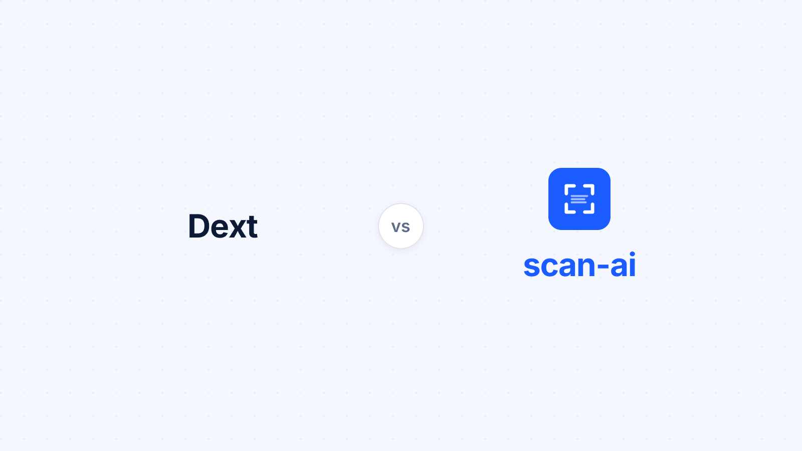 Dext logo beside the scan-ai logo, a side-by-side comparison