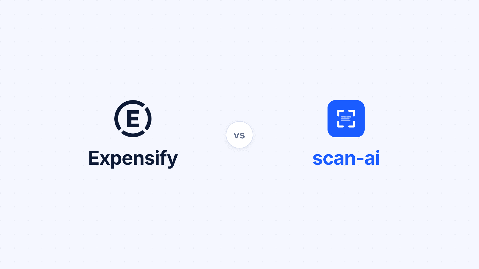 Expensify logo beside the scan-ai logo, a side-by-side comparison