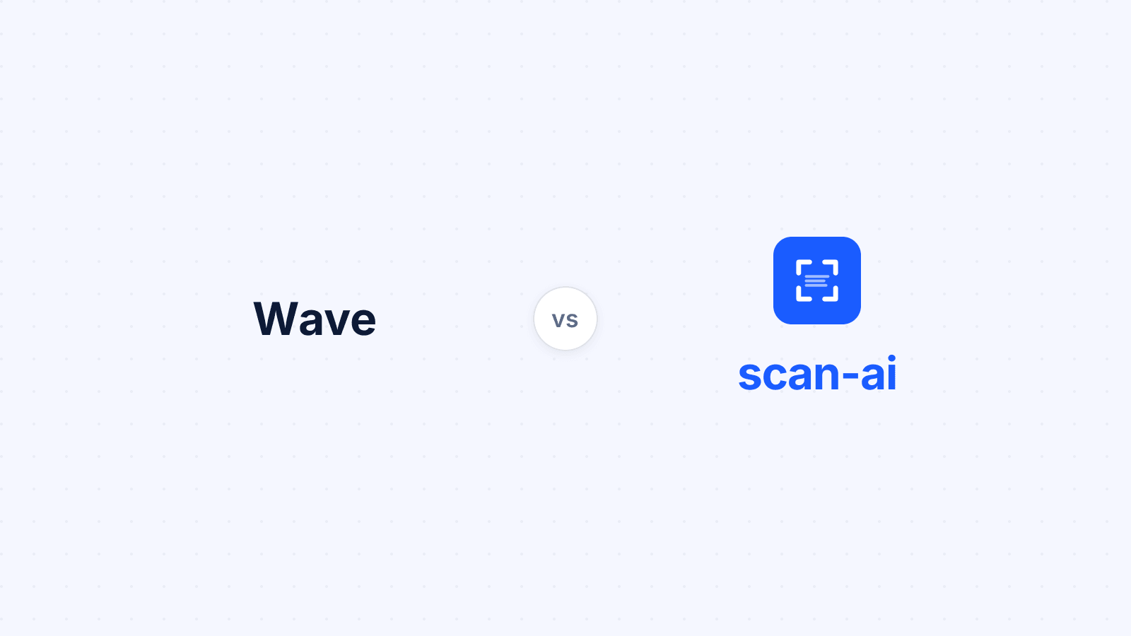 Wave logo beside the scan-ai logo, a side-by-side comparison