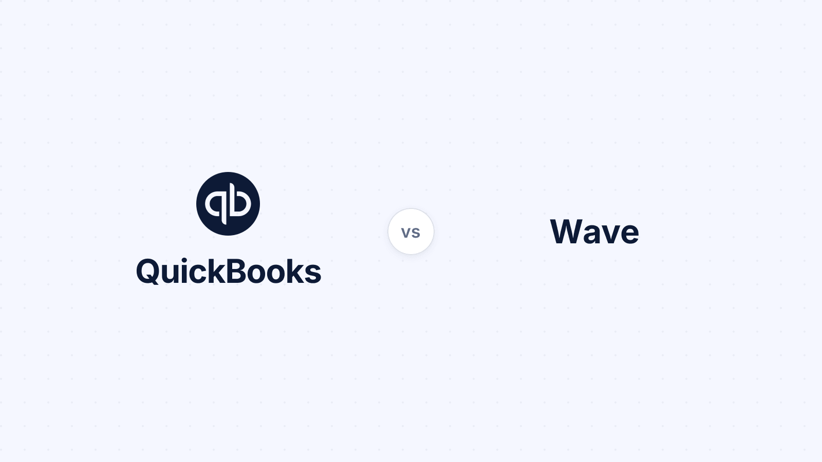 QuickBooks logo beside the Wave logo, a side-by-side comparison